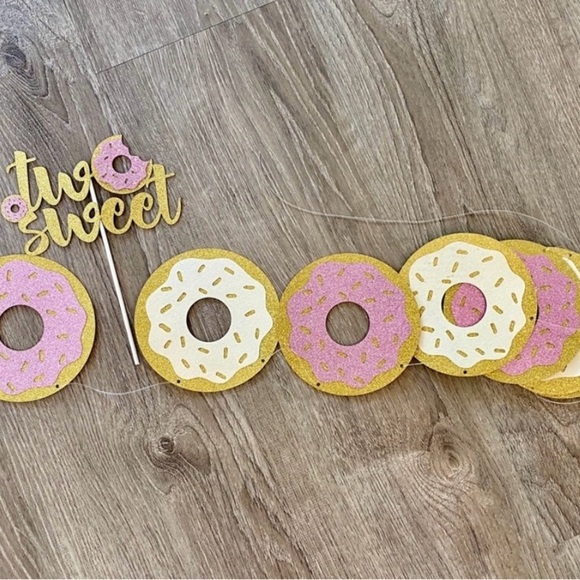 Two Sweet birthday party decorations Doughnuts - Picture 6 of 10